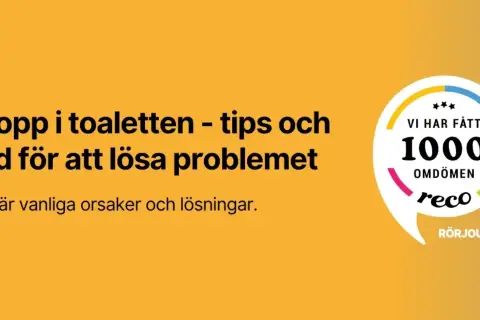 Stopp i toaletten? Här finns tips och råd för att lösa problemet. Rörjour 247 har fått 1000 omdömen.